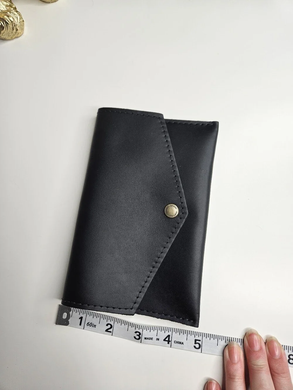 Portland Leather Goods Smooth Black Envelope